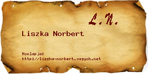 Liszka Norbert névjegykártya